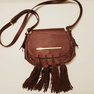 Red tassle purse